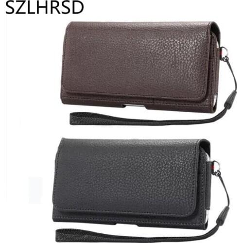 SZLHRSD Men Belt Clip Leather Pouch Waist Bag Redmi Note 5 Pro Phone Cover for Xiaomi Mi A1 Phone Cases Cell Phone Accessory