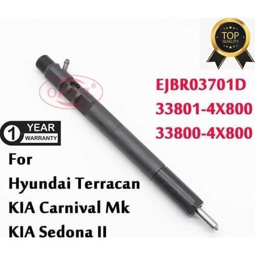 4PCS Nozzle 33800-4X800 Fuel Injectors 33801-4X800 For Kia Carnival Sedona for Hyundai Terracan 2.9 CRDI 33801-4X810 EJBR03701D