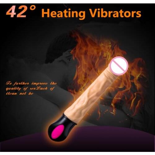 Smart Heating Vibrating Swing Faked Dildos Stimulator Vagina Artificial Penis G-spot Clitoris Massage Vibrator Sex Toy for Woman