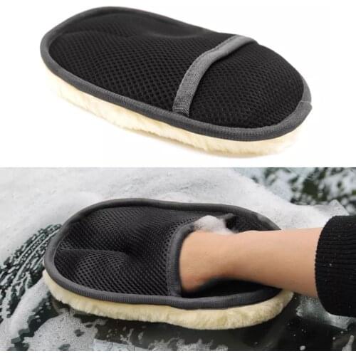1PC Microfiber Wool Soft Auto Car Washing Glove Cleaning Car Cleaning Glove Motorcycle Washer Care Car paint Wash Care Tools