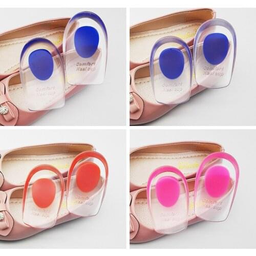 Transparent Protect Heel Silica Gel Palm Pad Massage foot High heel Arch Running insoles Insert Cushion 1pair=2pcs PSD1