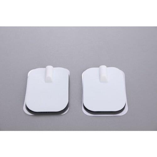 100pcs/lot(50 Pair) 4.5*6cm pin type Self Adhesive silicone Electrode Pads For Slimming massager/Tens unit/Electrical stimulator