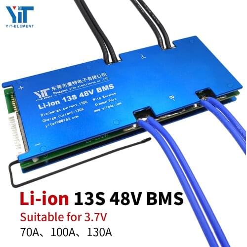 13S BMS 48V 3.7V lithium battery protection board temperature equalization overcurrent protection PCB 70A 100A 130A
