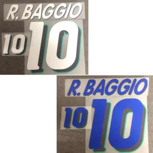 1994 Home Away Baggio Printing Nameset #10 R.BAGGIO Printing Soccer Patch Badge