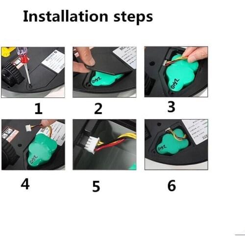 2pcs X 6V Cleaner Battery 3500mAh for Ecovacs deebot TBD 71 deebot 710 720 730 760 Ecovacs CEN530 CEN630 CEN680