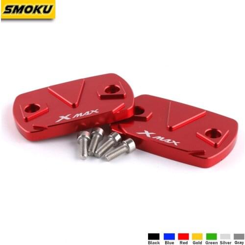 Xmax 300 Accessories CNC Left & Right Brake Fluid Caps Reservoir Oil Brake Cap Cover for YAMAHA X-MAX300 XMAX 300 2017 2018