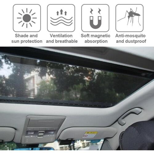Car Sunroof Sunshade Mesh Net Anti-mosquito Magnetic Sun Shade Car Roof Cover Roof Sunshade Skylight Blind Shading Net