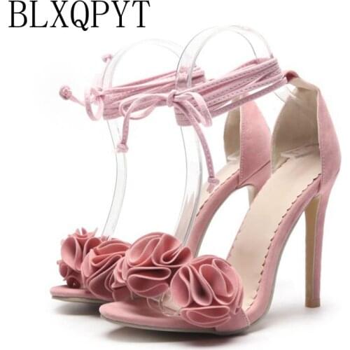 BLXQPYT New Gladiator Sandals Sexy fashion super Big Size 34-52 Lady Super High Heel wedding party Women Pumps shoes 86-2