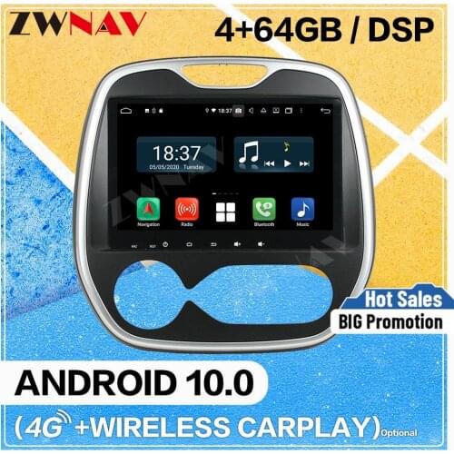 Carplay Android 10.0 screen Car Multimedia DVD Player for Renault Capture CLIO 2011-2016 AT GPS Navi Auto Radio Stereo Head unit