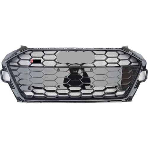 For s4 style front enchants mesh honeycomb grill gloss Black cover for audi a4 / s4 b9 2020 20 2021 21