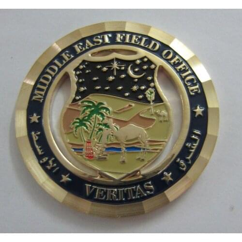 Wholesale 3D Silver Metal Coin Stamping Police Coin Badge