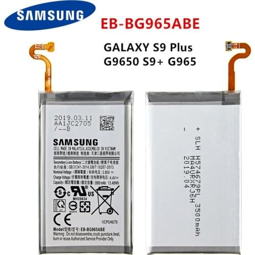 SAMSUNG Orginal EB-BG965ABE 3500mAh Battery For Samsung Galaxy S9 Plus SM-G965F G965F/DS G965U G965W G9650 S9