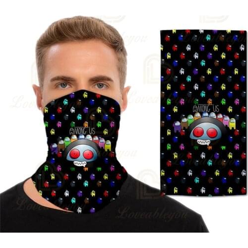 Plush Bandana vedio game Printed 3D Seamless Headscarf Cycling Riding Neck Face Hiking Hunting Fishing Anime Scarf amogus