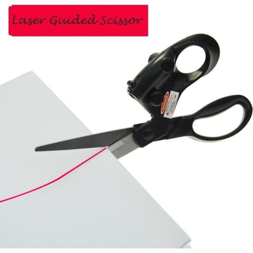 Professional Laser Guided Sewing Scissors DIY Infrared Positioning Laser Stainless Steel Scissors For Needlework Sewing Supplies