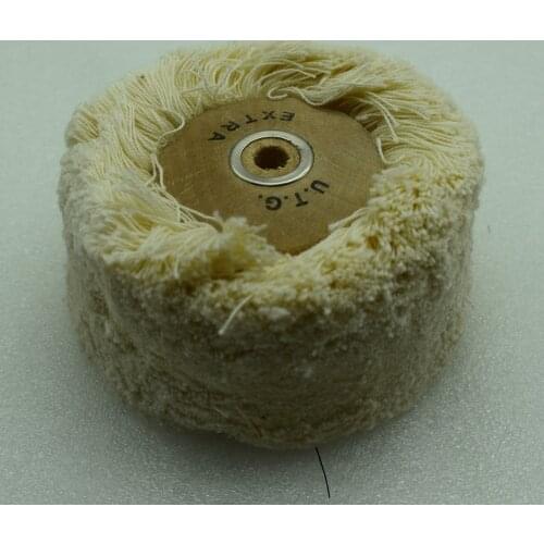 1PCS Cotton Wire Brush Wooden Metal Center Polishing Rotary Tools for Jewelry Making