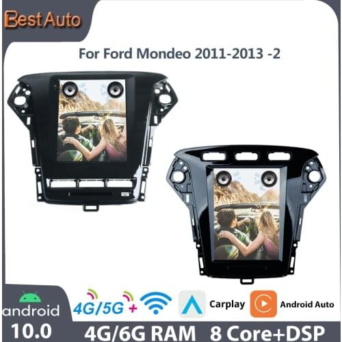 Sinosmart 9.7'' Tesla style 2 Din Vertical HD screen 8 Core 48EQ Car Navigation GPS Radio for Ford Mondeo Galaxy MK4 2011-2013
