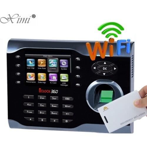 ZK Iclock360 Linux System 3 Inch Color Screen Time Clock TCP/IP WIFI Biometric Fingerprint RFID Time Attendance Time Recorder