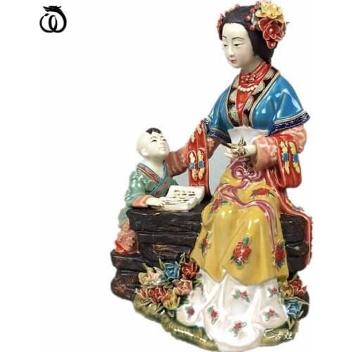 WU CHEN LONG Dream Red Chamber Beautiful Women Statue Lady Girl Art Sculpture Creative Ceramic Craft Home Decoration Gift R6918