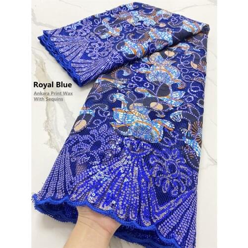XIYA High Quality African Tulle Lace Fabrics With Wax Embroidery Wax Print Sequins Lace Fabric 2021 For Nigerian Weddin 4147B