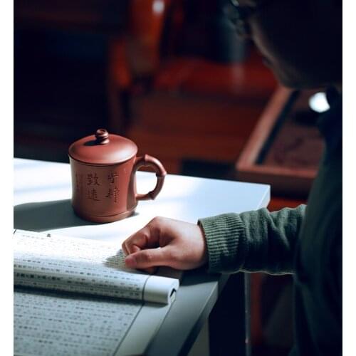 Yishuitang Yixing Zisha Cup tea cup with lid handmade Zini Zhuyun cup slubby cup lid Master Cup single cup