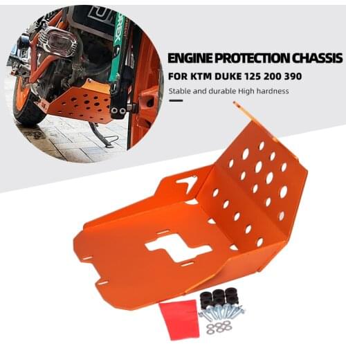 Motorcycle CNC Engine Chassis Skid Plate Guard Protector Cover Shield For KTM DUKE 200 125 390 2013-2015 Accessories Orange