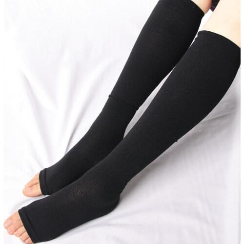 1 Pair Unisex Compression Socks Men Women Medical Varicose Veins Leg Relief Pain Knee Bare Toe Breathable High Socks