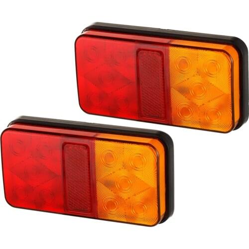 2PCS 12V LED Tail Light Signal IndicatorStop Lamp Taillight Turn Rear Brake Light for Car Truck Trailer Caravan Submersible