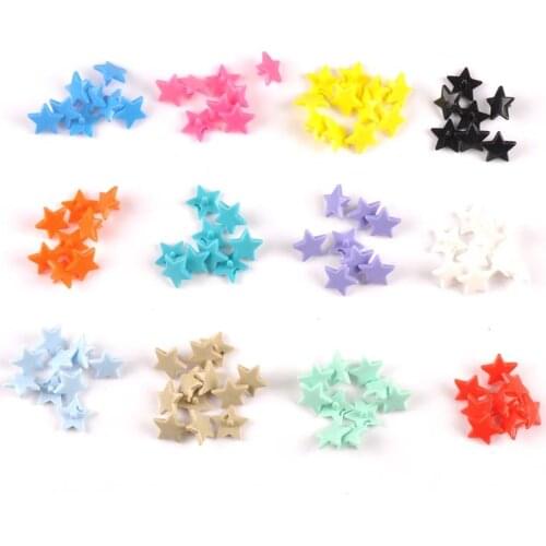 20 Sets KAM T5 12MM Star Resin Snaps Button Fasteners Quilt Cover Sheet Garment Accessories For Baby Clothes Clips C2175