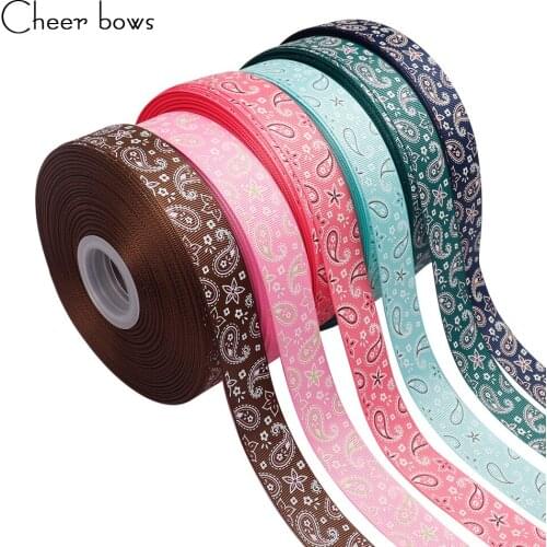 5Y/lot 25mm Amoebas Printed Grosgrain Ribbon Fashion Fabric Home Textile Printed Ribbon DIY Handmade Material Gifts Packing Wrap