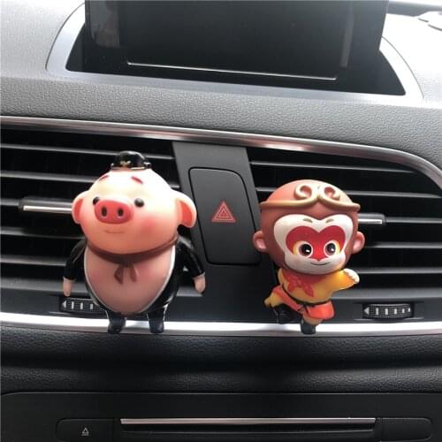 Cartoon Monkey Cute Little Pig Car Fragrance Vent Clip New Car Air Freshener Car Perfume Refill Auto Car Internal Accessories