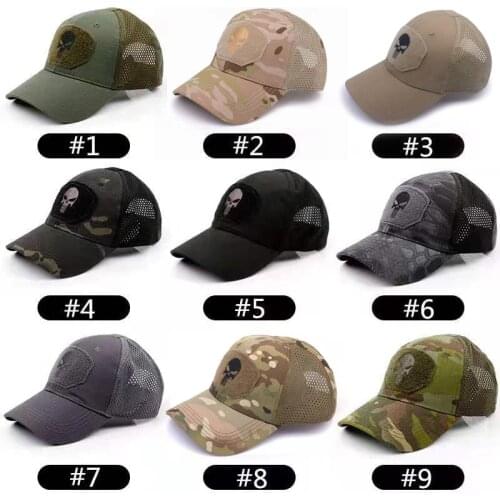 Skull Baseball Cap Simplicity Tactical Military Army Camo Hunting Cap Hats Sport Cycling Caps For Men Adult