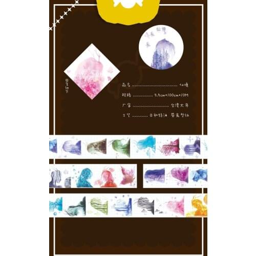 Big Size Fairy Tree Washi Tapes Bullet Journal Masking Tape Adhesive Tape DIY Scrapbooking Washi Stickers