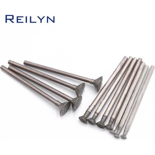 C2-type Fine grain Emergy diamond grinding burr teeth grinding bits grinding abrasive head for die grinder/dremel/rotary tools