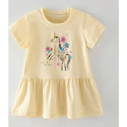 Infant Toddler Kids One-piece A-Line Dresses for Girls Brand Cotton Summer Casual Dress Children Clothing Cute Baby Girl Clothes