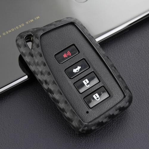 1PC for Lexus GS NX RC LX Key Case Series Lexus Carbon Fiber Pattern S mart Key chain Cover New Car Key Case