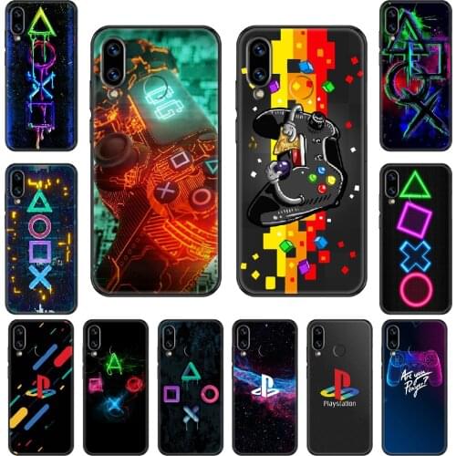 Play Station PS4 Phone case For Huawei Honor Mate 5 7 8 9 10 20 i A X Lite Pro black silicone funda luxury cover pretty
