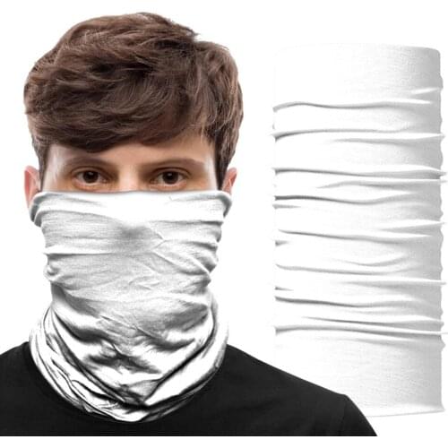 Black White Neck Gaiter Tube Buff Tubular Bandana Seamless Cycling Half Mask Sport Headband Sun Protection Balaclava Summer Men