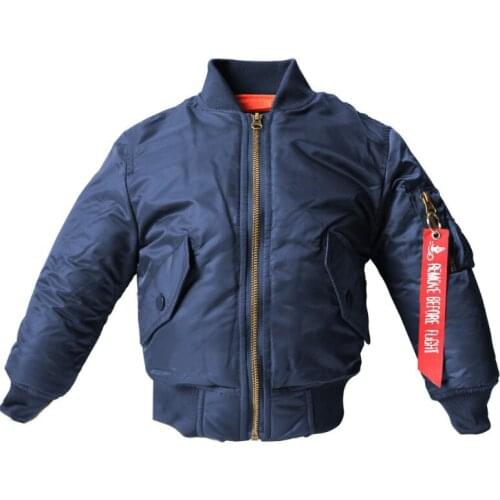 Dropshipping Kids Boys Girls DIY Custom Bomber Jacket Army Military Style Jackets Pilot Militar Windbreaker Coat Clothing