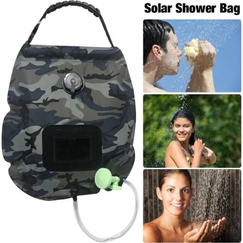 Solar Shower Bag Camping Shower 5 Gallons/20L Solar Heating Bag With Removable Hose And On-Off Switchable Shower Head Dropship
