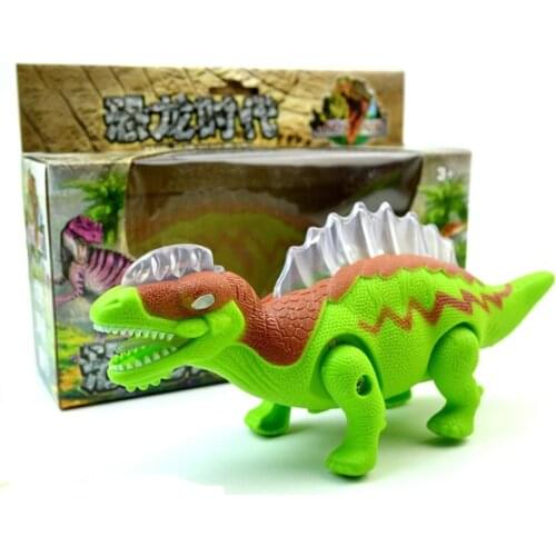 Electric Walking Dinosaur Toys Glowing Jurassic Dinosaurs with Sound Animals Model for Kids Boys Children Interactive
