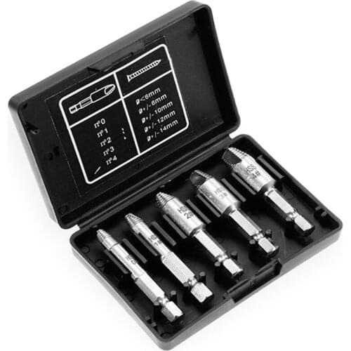 Screw Remover Easy Speedout Stripped Remove Damaged Screw Remover 1/4"Hex Shank Broken Breakage Head Stripped Screw Tool Kit