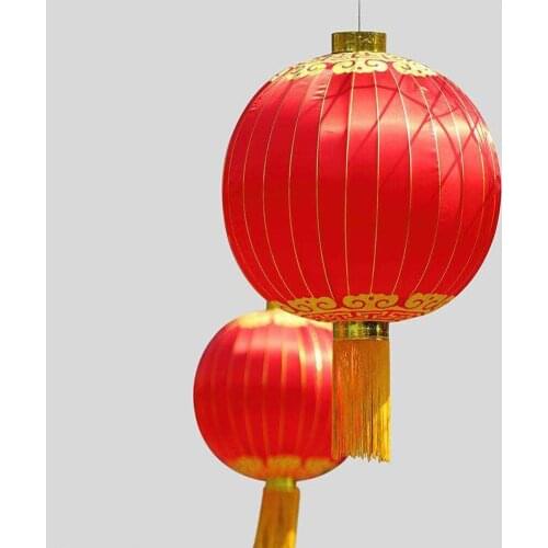 2PC Chinese New Year Lantern New Years Chinatown, Red Festive Lantern Balcony Outdoor Waterproof Wedding Custom Silk
