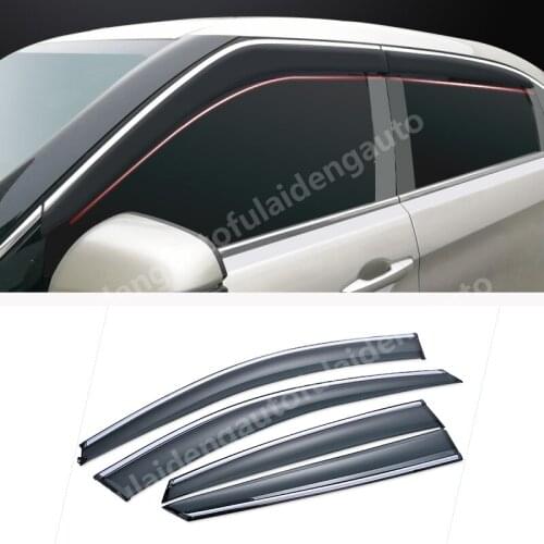 4pcs For Nissan Patrol Y62 2017-2020 Window Visor Vent Sun Shade Rain Guard Door Visor Car Styling accessories