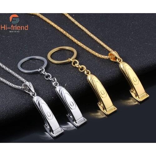 New Barber Clipper Pendant Necklaces Metal Hair Clipper Barber Pendants For Men Barber Gift Jewelry Creative