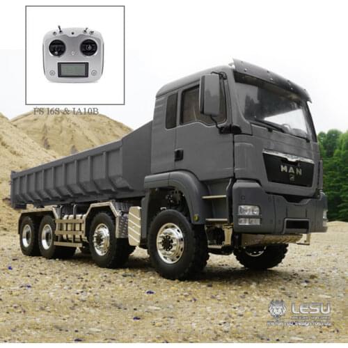 LESU 1/14 MAN TGS 8*8 Hydraulic Dumper RC Truck Roll On/Off Tipper Model Toy Radio Motor THZH0185-SMT5