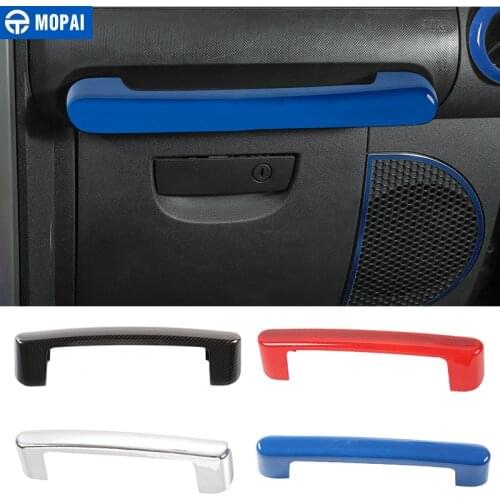 MOPAI ABS Car Interior Door Copilot Handle Decoration Cover Stickers Accessories for Jeep Wrangler JK 2007 2008 2009 2010