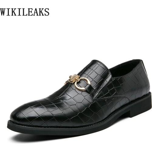 Black Loafers Slip on Shoes Man Fashion Blue Dress Shoes for Men 2021 Formal Party Shoes for Men Chaussure Homme Zapatos Hombre