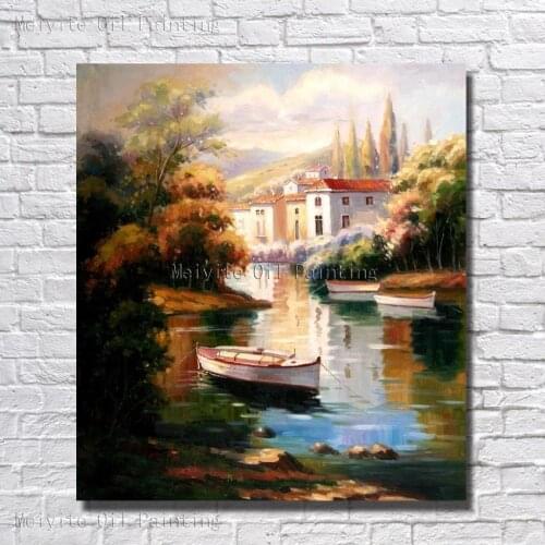 Wall Decor Hand Painted Oil Painting On Canvas Beautiful Landscape Oil Painting Canvas Wall Art Living Room Decor no Framed