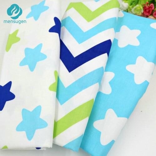 2016 New 50cm*160cm Multicolor Stars Chevron Cotton Fabric for Patchwork Quilts Pillows Bed Sheet Cloth Sewing Patchwork Telas
