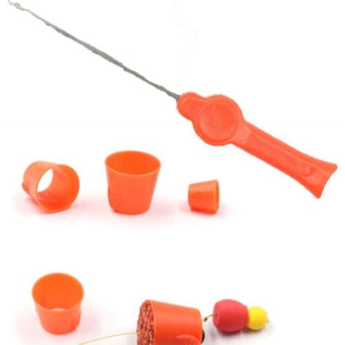 New Fishing Crochet Hook with Tongue Bait Mold Fishing Wear Bait Tool 1pc Knot Pin 3pcs Cone Bait Molds Fishing Bead Accessory